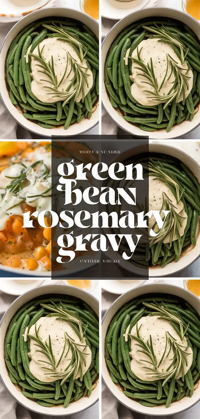 A photo of Green Bean Casserole Rosemary Parmesan Gravy Recipe