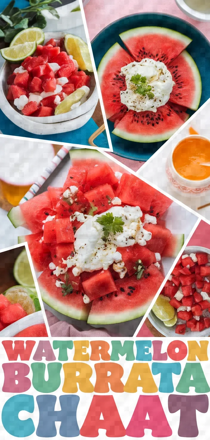 A photo of Watermelon Burrata Chaat Recipe