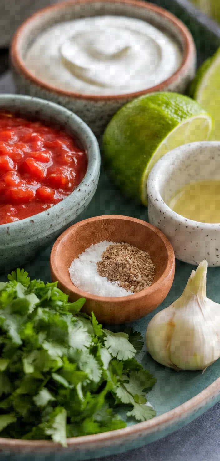 Ingredients photo for Creamy Salsa Dressing Recipe