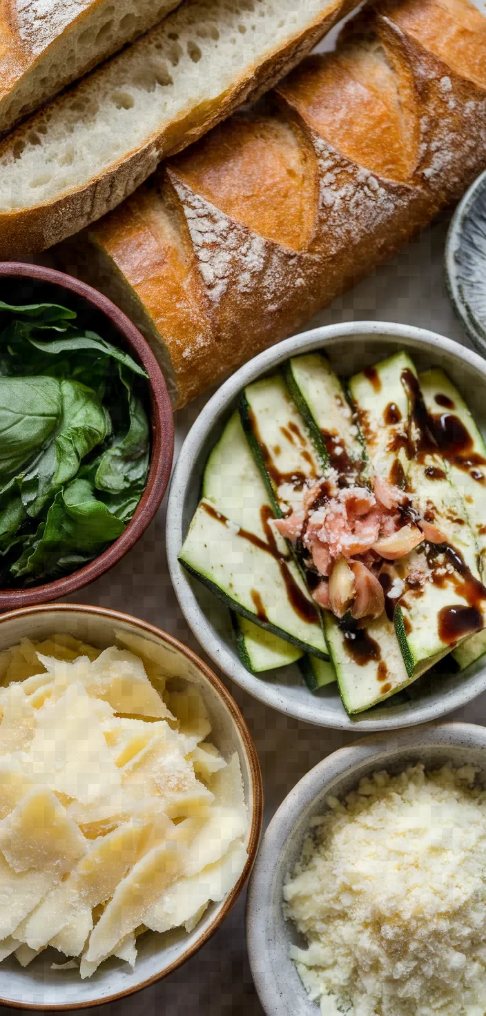 Ingredients photo for Grilled Zucchini Crostini Recipe