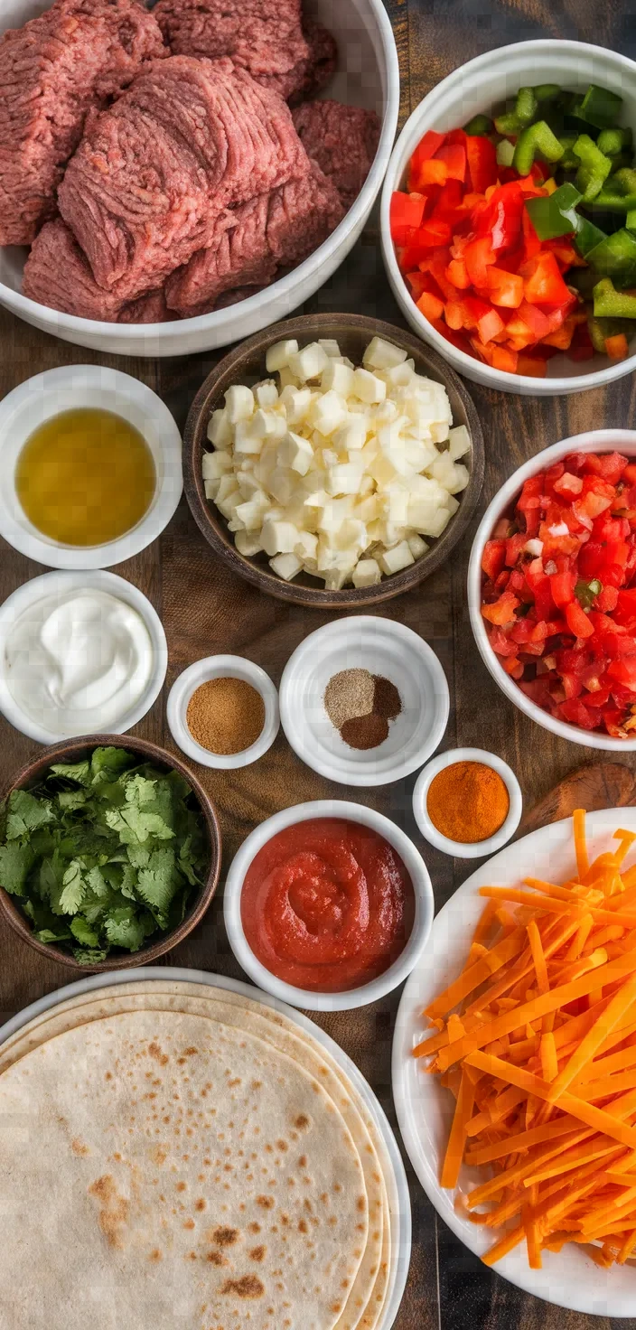 Ingredients photo for Ground Turkey Quesadilla Recipe