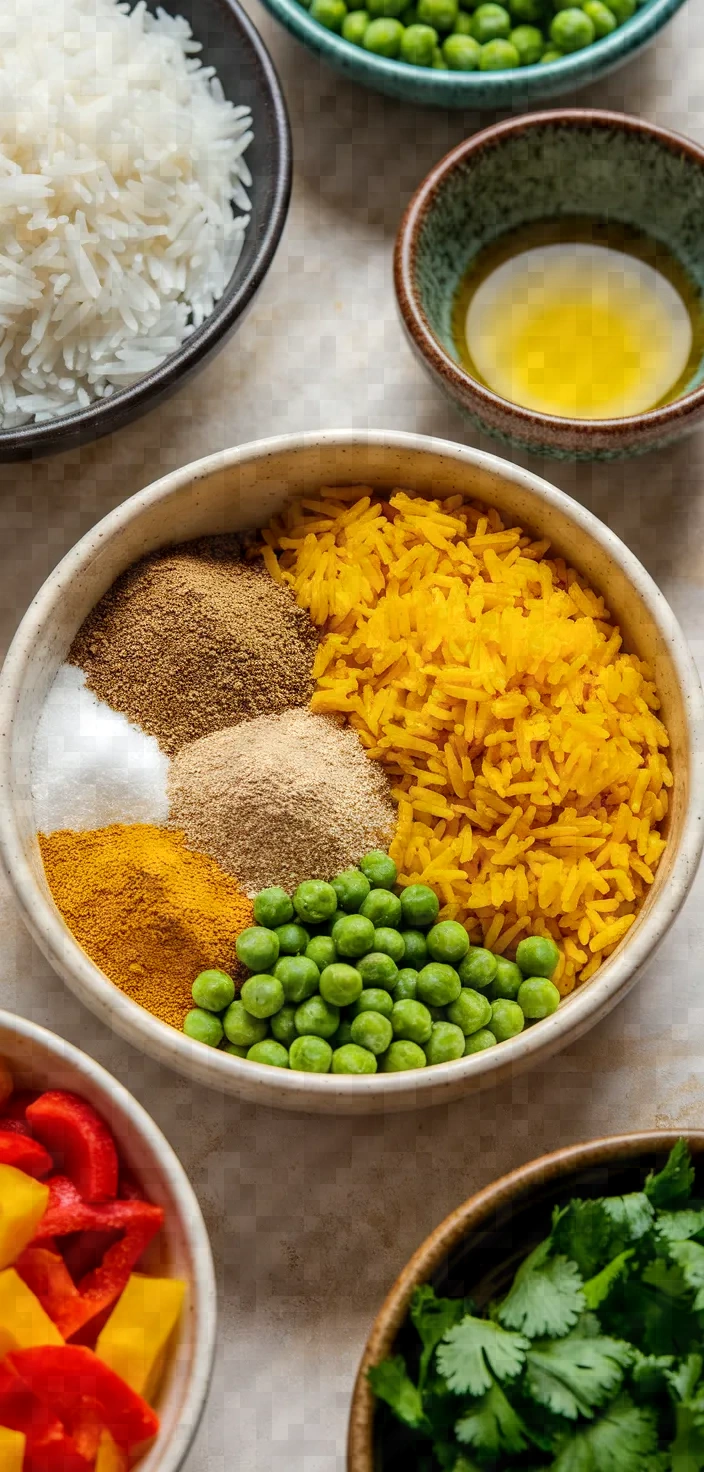 Ingredients photo for Instant Pot Yellow Rice Recipe