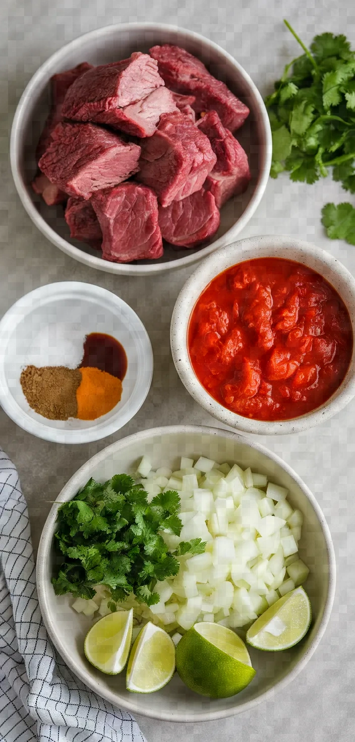 Ingredients photo for Mexican Beef Tips Recipe