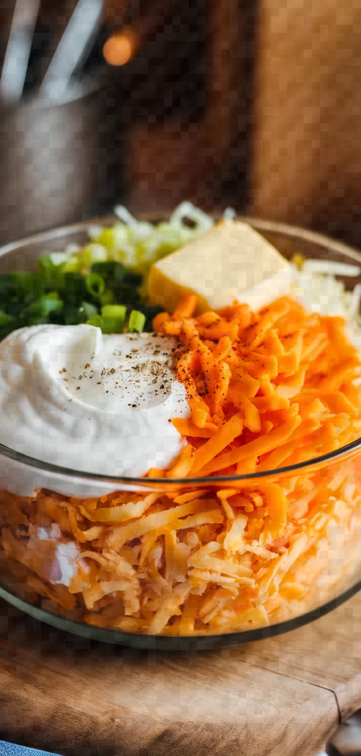 Ingredients photo for Ranch Cheesy Potatoes With Hash Browns Recipe