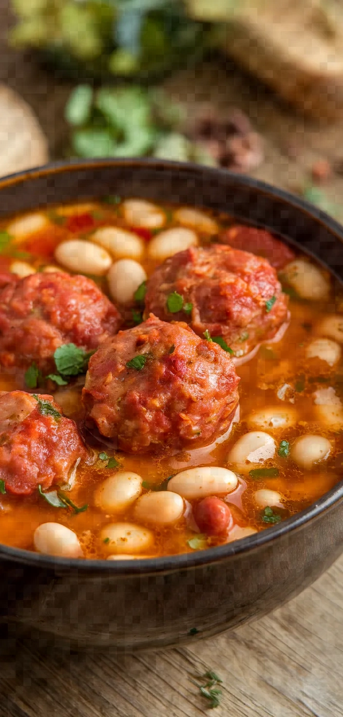 Chorizo Albondigas Bean Soup Recipe