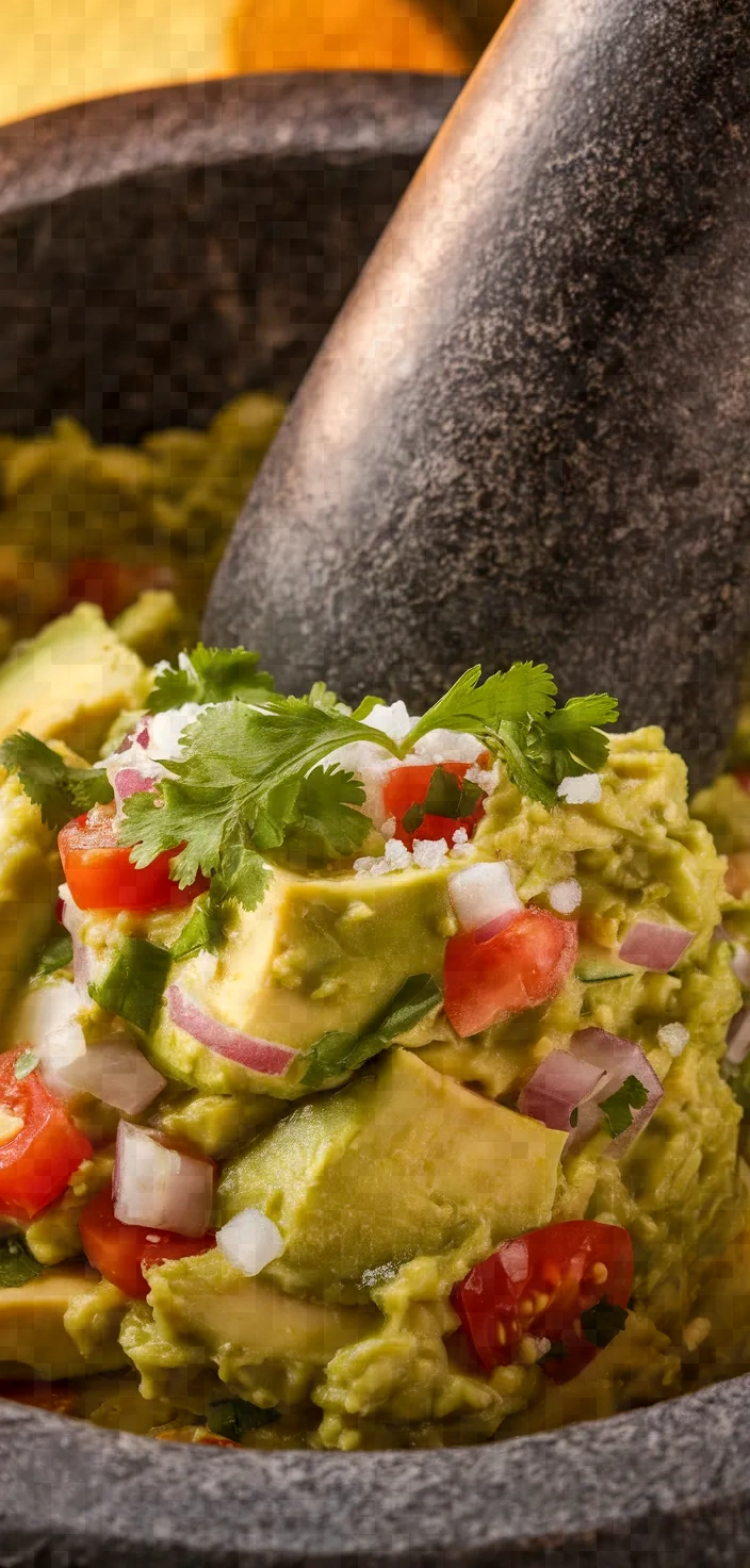 Chunky Molcajete Guacamole Recipe