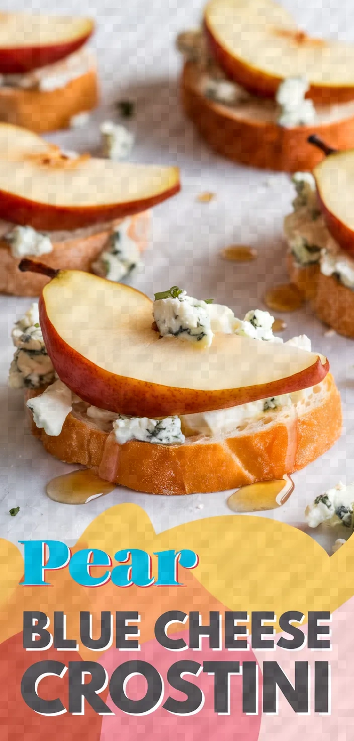 A photo of Pear And Blue Cheese Crostini Recipe