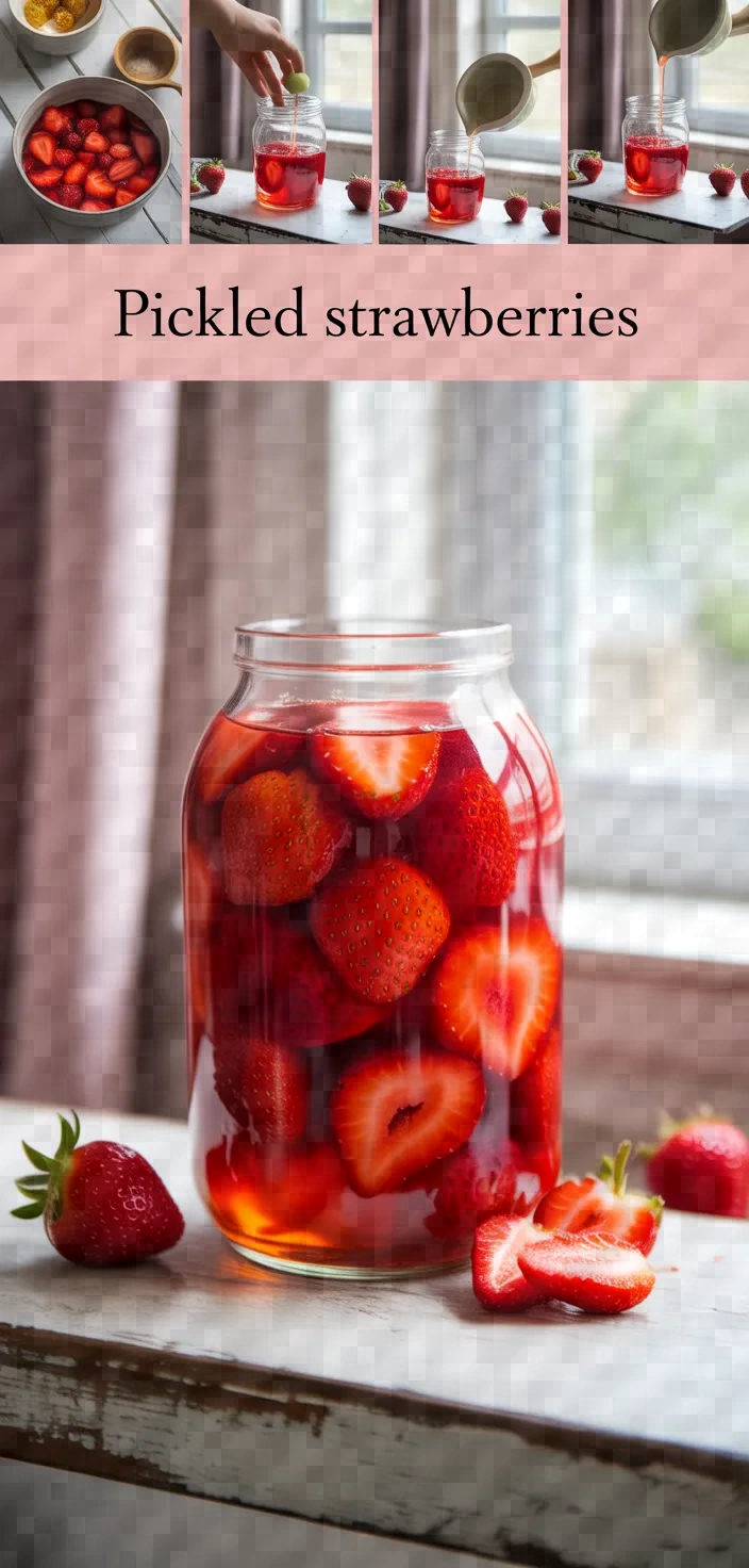 A photo of Pickled Strawberries Recipe