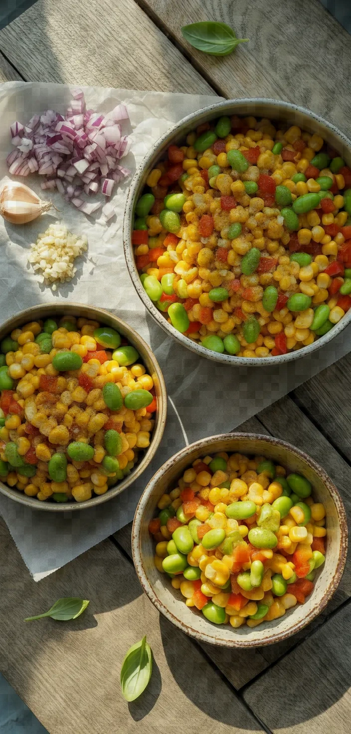Ingredients photo for Corn Succotash Recipe Edamame