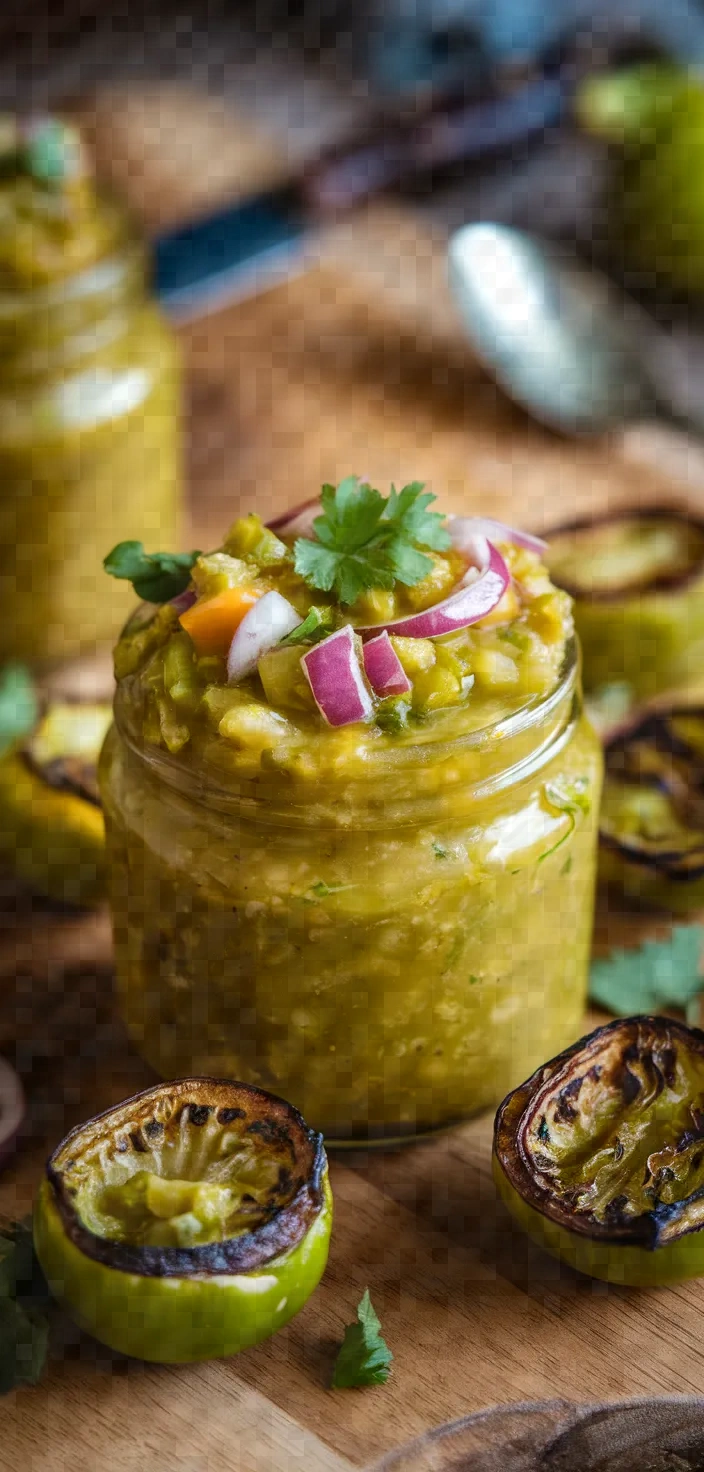 Homemade Roasted Tomatillo Salsa 2 Recipe