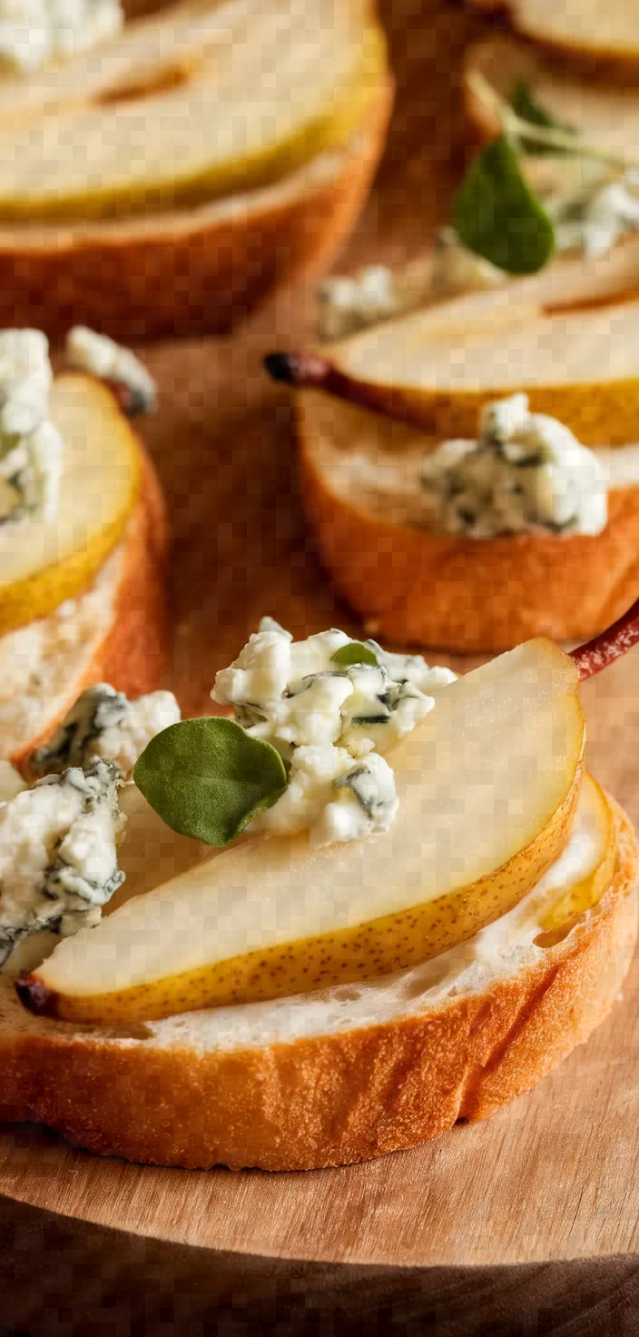 Pear And Blue Cheese Crostini Recipe