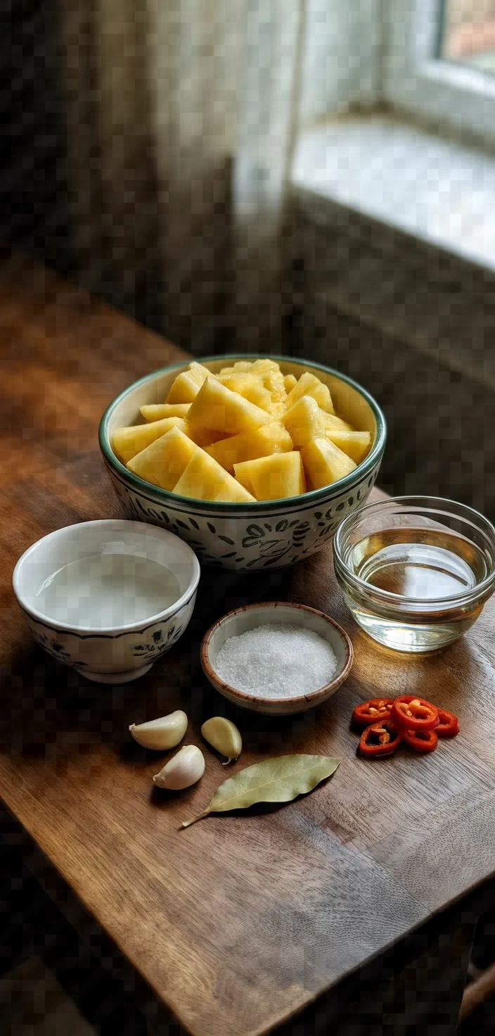 Ingredients photo for Pickled Pineapple Recipe