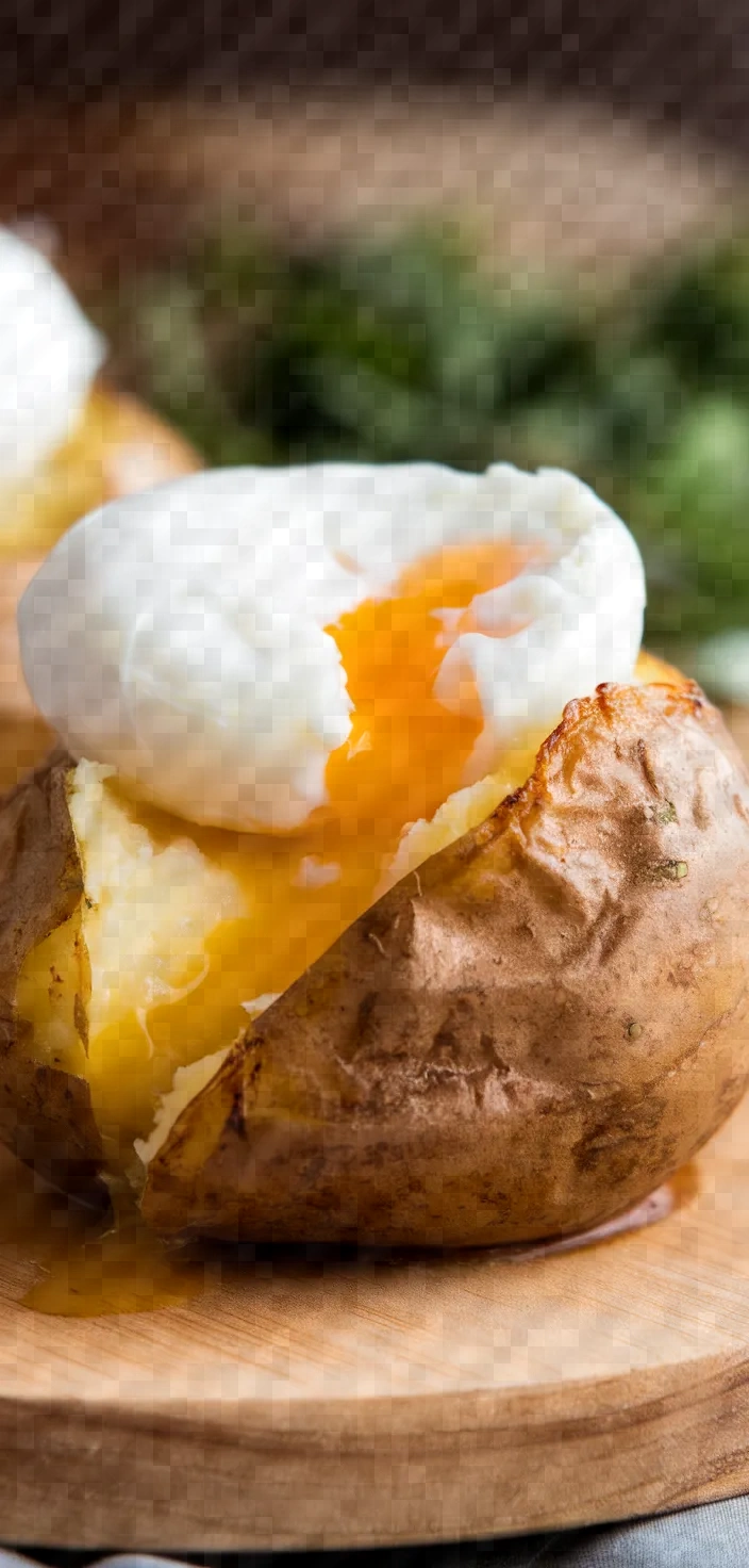 Twice Baked Potatoes With Poached Eggs 2 Recipe