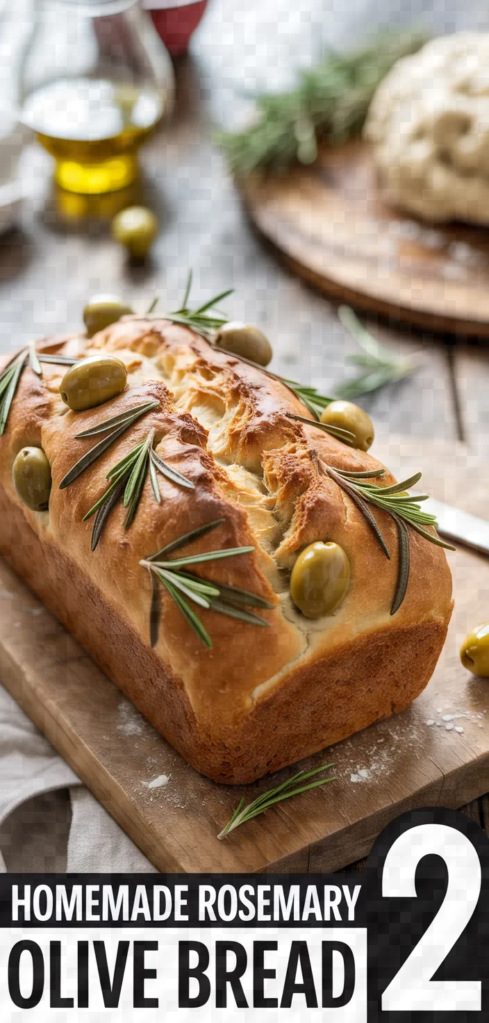 A photo of Homemade Rosemary Olive Bread 2 Recipe