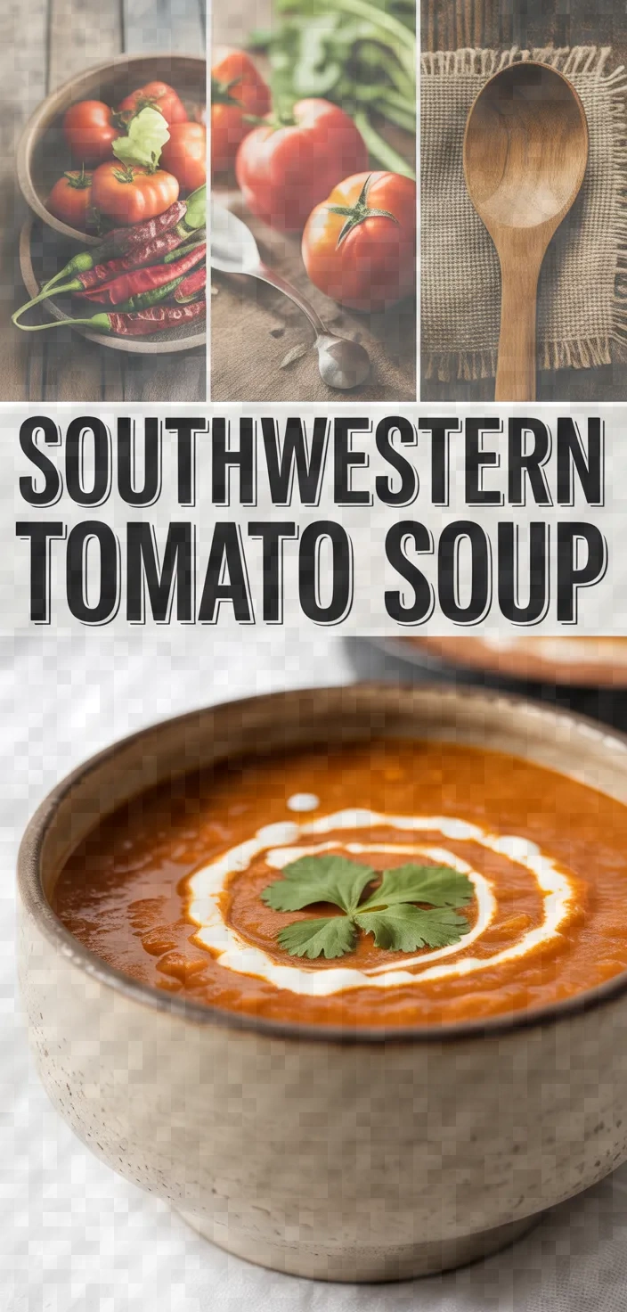 A photo of Southwestern Fire Roasted Creamy Tomato Soup Recipe